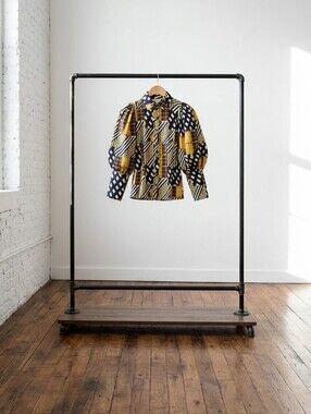 Rare Gracia, Leg of Mutton Sleeve  Blouse- thick quality fabric, 100% Poly Nwot